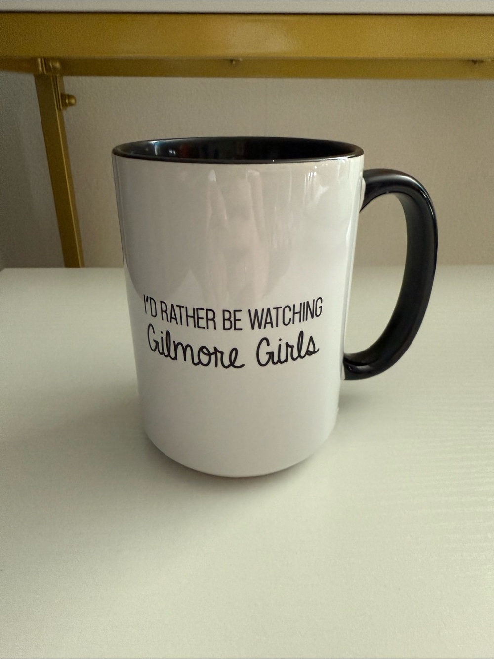 "I'd Rather Be Watching Gilmore Girls" Ceramic Mug - White & Black